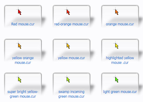 Different Types of Bright Pointers Cursors