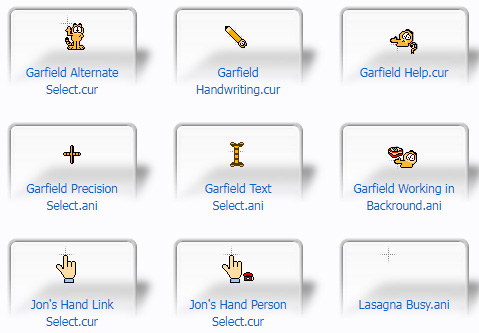 Garfield Themed Cursors