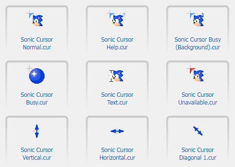 Sonic the Hedgehog Head Cursors